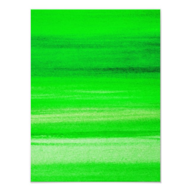 Neon Green Backdrop Watercolor Abstract Background Photo Print (Front)