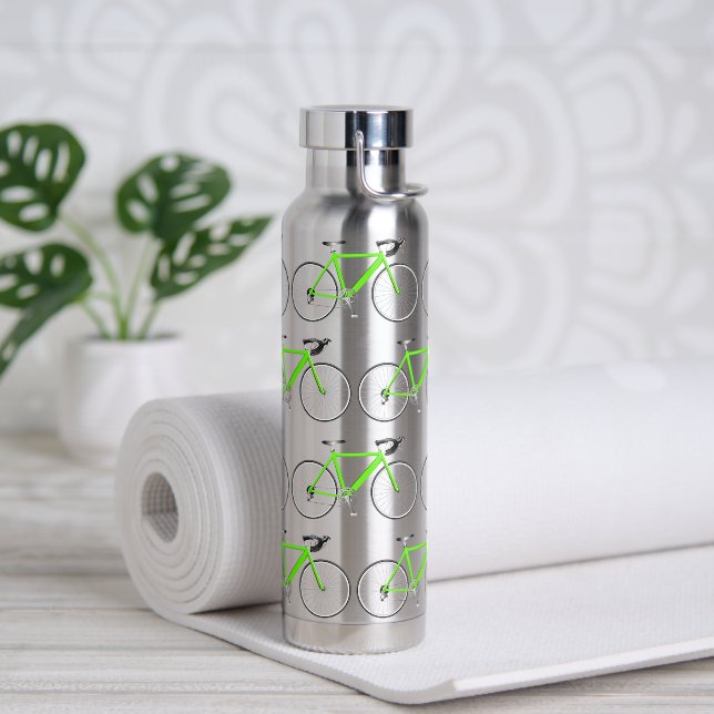 Neon Green Bicycle  Water Bottle (Yoga)