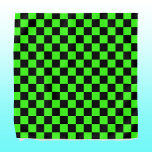 Neon Green Black Chequered Chequerboard Vintage Bandana<br><div class="desc">Neon Green and Black Chequered Chequerboard | Vintage | Classic | Trendy | Stylish | Fashion | Minimal</div>
