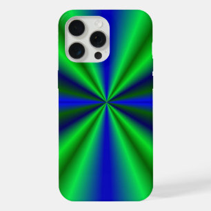 Neon Green Blue Rainbow iPhone 15 Pro Max Case
