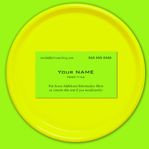 Neon Green Business Card
