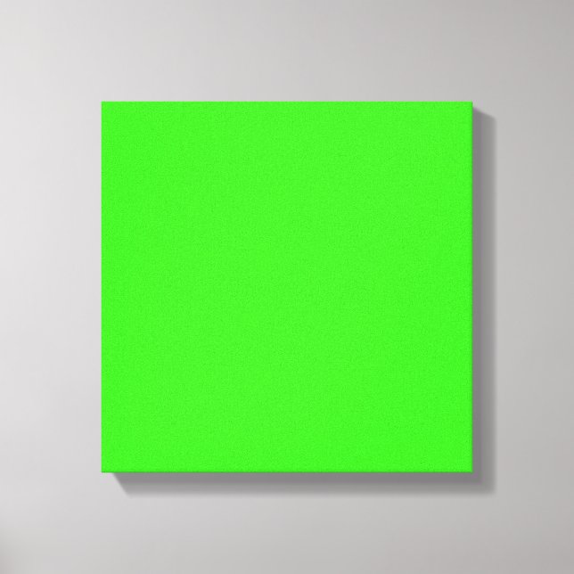 Neon Green Canvas Wall Art – Customizable (Front)