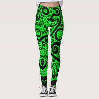 Neon Green Coils Leggings
