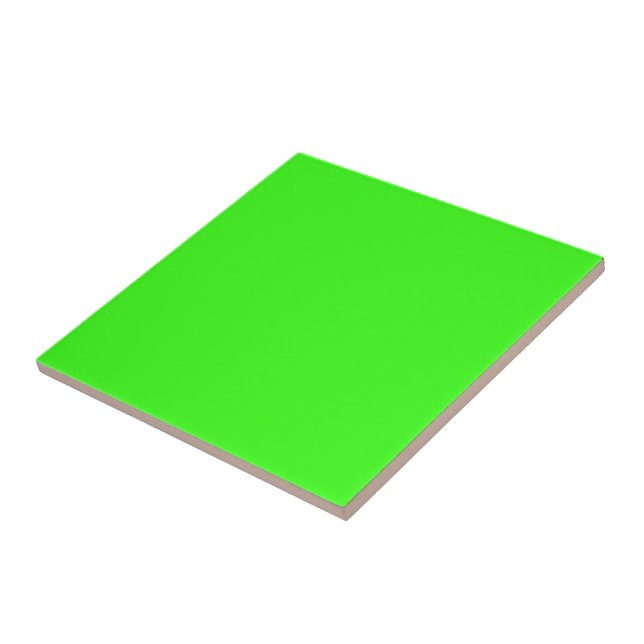 Neon Green Custom Ceramic Tile (Side)
