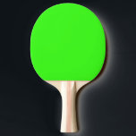 Neon Green Custom Colour Bright Colourful Black Ping Pong Paddle<br><div class="desc">Printed with solid neon green custom colour background on one side. Feel free to customize and add any text you wish or change the background colour.</div>