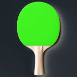 Neon Green Custom Colour Bright Colourful Black Ping Pong Paddle<br><div class="desc">Printed with solid neon green custom colour background on one side. Feel free to customize and add any text you wish or change the background colour.</div>