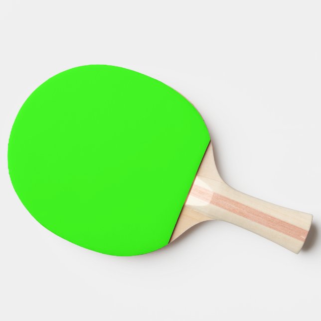 Neon Green Custom Colour Bright Colourful Gift Ping Pong Paddle (Side)