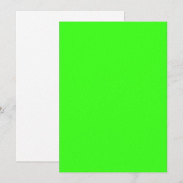Neon Green Custom Invitation – Bold & Modern (Front/Back)