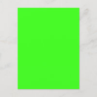 Neon Green Custom Postcard Invite
