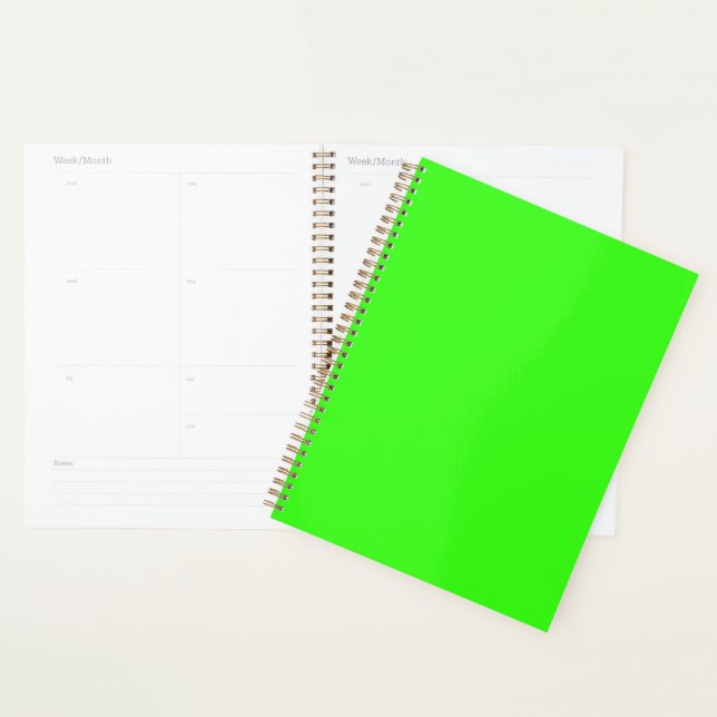 Neon Green Customizable Planner (Display)