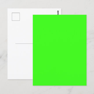Neon Green Customizable Postcard