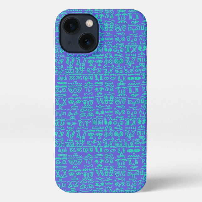 Neon Green Doodle Pattern Case - Vibrant Ab (Back)