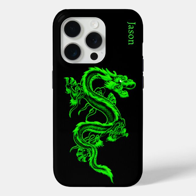 Neon Green Dragon Custom iPhone 5 Case (Back)
