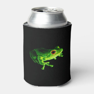 Neon Green Electric Tree Frog - Glowing Animal Des Can Cooler