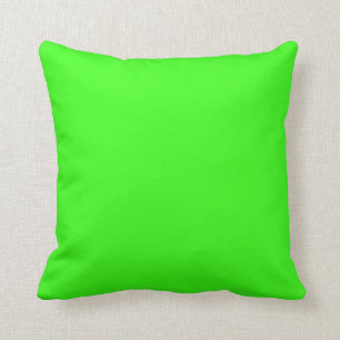 Neon Green Elegant Monochrome Throw Pillow
