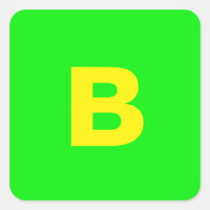 Neon Green Elegant Yellow Colour Trendy Fashion Square Sticker