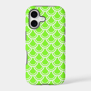 Neon Green Fish Scale Pattern iPhone 5/5S Case