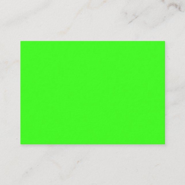Neon Green Flat Place Card – Customizable (Front)
