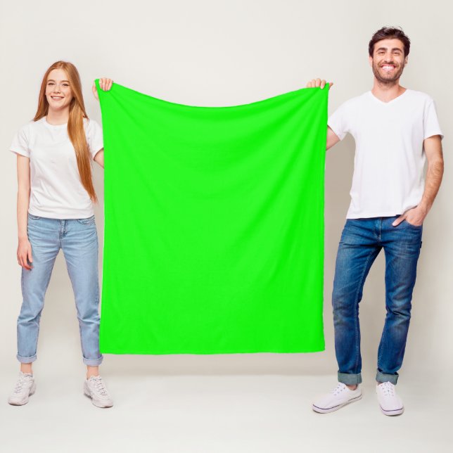 Neon Green Fleece Blanket (In Situ)