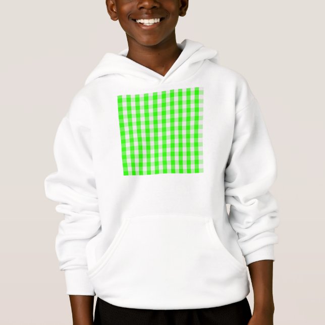 Neon Green Gingham Pattern by Shirley Taylor (Front)