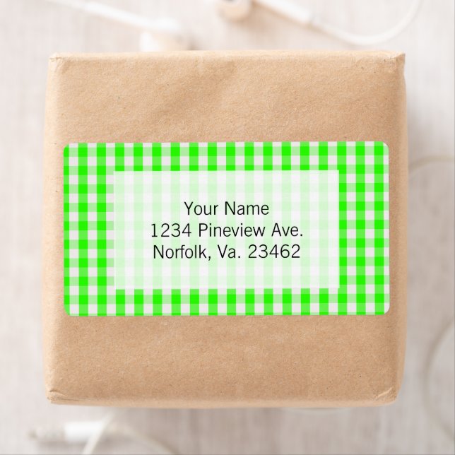 Neon Green Gingham Pattern by Shirley Taylor (Insitu)