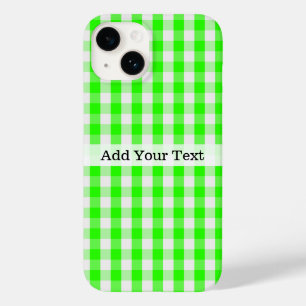 Neon Green Gingham Pattern by Shirley Taylor Case-Mate iPhone 14 Case