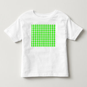 Neon Green Gingham Pattern by Shirley Taylor Toddler T-shirt