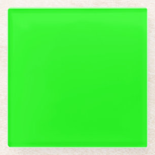Neon Green Glass Coaster