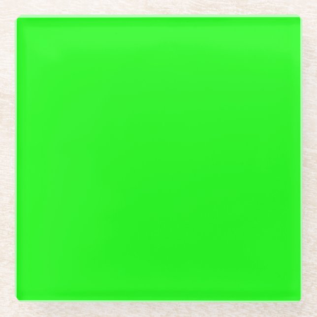 Neon Green Glass Coaster (Front)