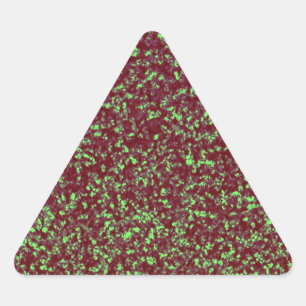 Neon green glitter fashion triangle sticker