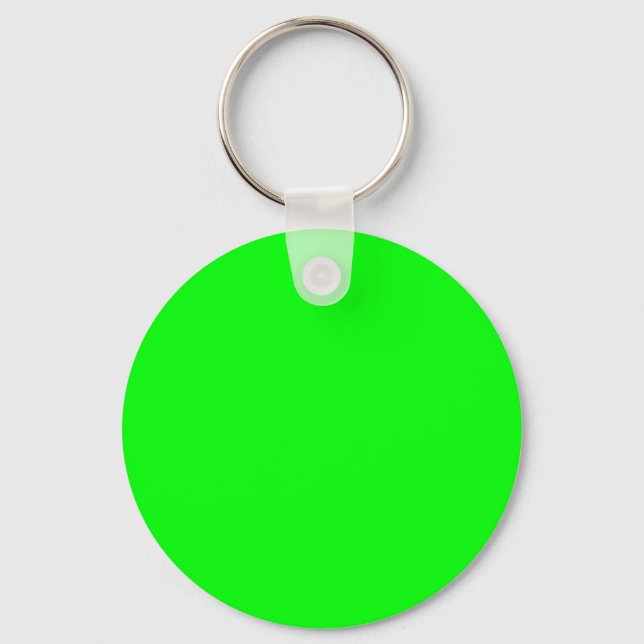 Neon green hex 00FF00 Keychain (Front)