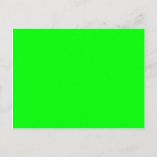Neon green hex 00FF00 Postcard