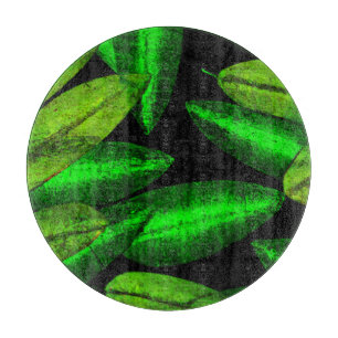 Neon Green Leaves Art. Buy Now Cutting Board