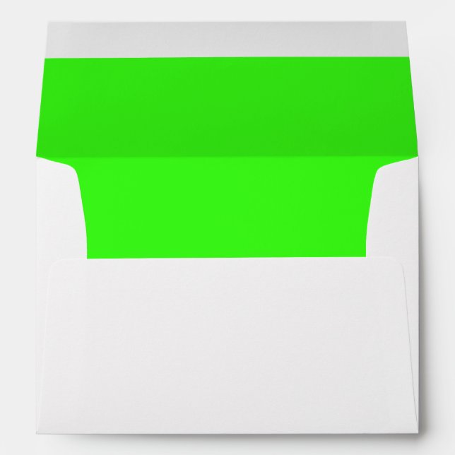 Neon Green Lined Envelope – Customizable (Back (Bottom))
