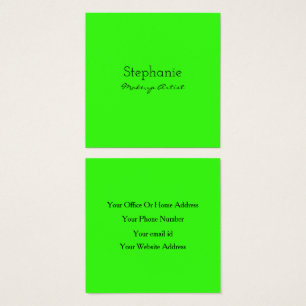 Neon Green Makeup Artist Salon