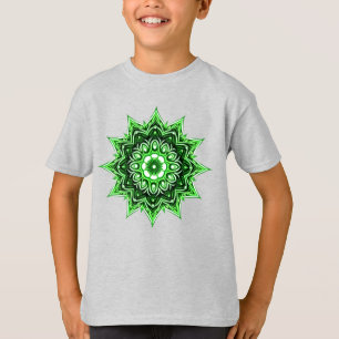 Neon Green Mandala Glow T-Shirt