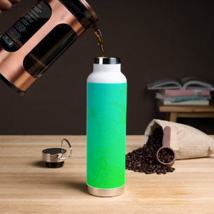 Neon Green Marble Stainless Steel Bottle