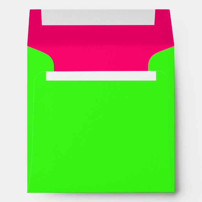 Neon Green & Neon Pink Bold Envelope – Customize (Back (Bottom))