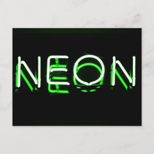 NEON - Green Neon Sign Postcard