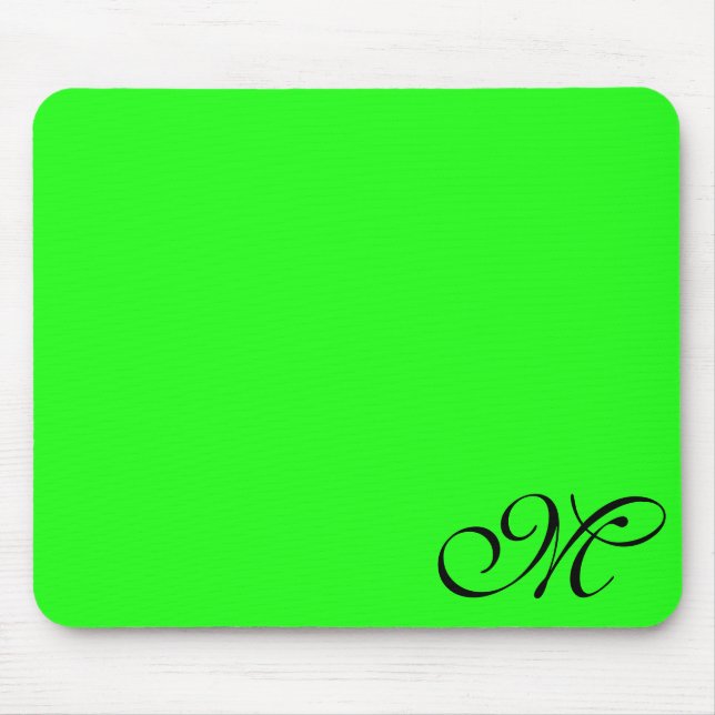 Neon Green or Choose Your Colour Mouse Pad (Front)