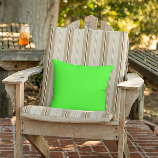 Neon Green Outdoor Throw Pillow (Chair)