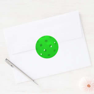 Neon Green Pickleball Classic Round Sticker