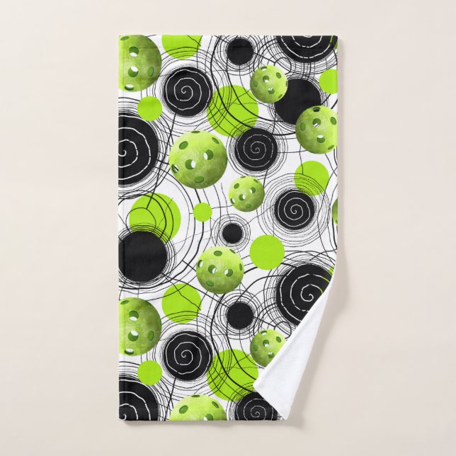 Neon Green Pickleball Sweat Towel (Hand Towel)