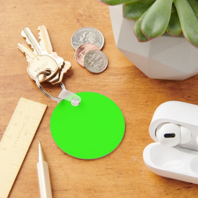 Neon Green & Pink Custom Keychain (Desk)