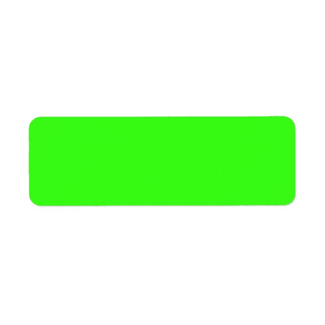 Neon Green Return Address Label – Custom (Front)