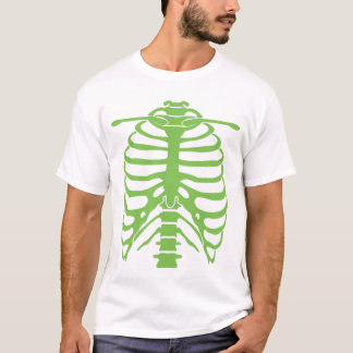 neon green ribcage t-shirt