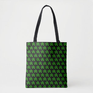 neon green skull tote bag