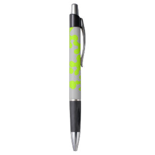 neon green slime grey fun pen