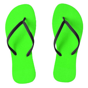 Neon Green Solid Color  Flip Flops