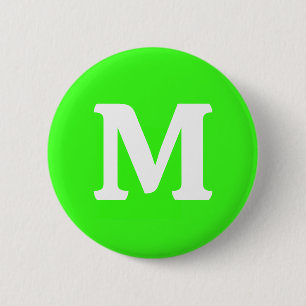 Neon Green Solid Colour 2 Inch Round Button